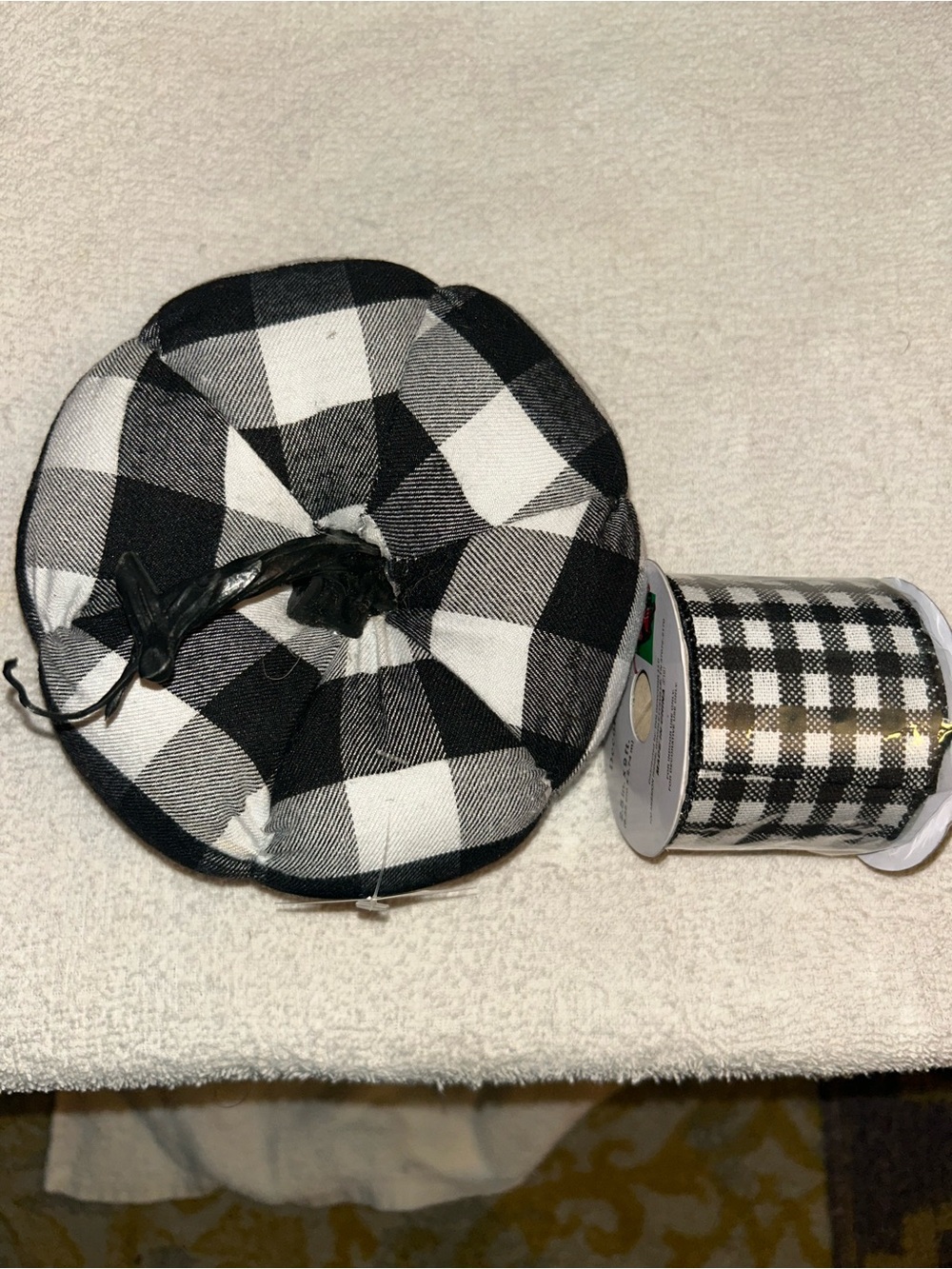 Classic Black and White Buffalo Check Decorative Pillow - Unbranded